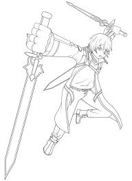 31 Awesome Sword Art Online Kirito Coloring Pages Images