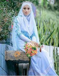 Dusty Blue Islamic Wedding Concept By Ejashahril Gaun Pengantin Perkawinan Pengantin