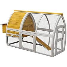 Dehner Huhnerstall Hen Palace Ca 194 X 75 X 103 4 Cm Holz Gelb Weiss Huhnerstall Kleintierstall Huhnerhaus