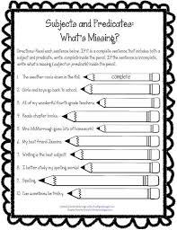 Subject Predicate Freebie Subject And Predicate Simple Predicate Subject And Predicate Worksheets