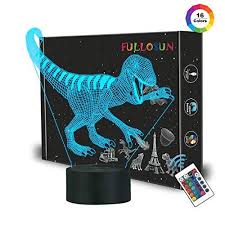 Fullosun Dinosaur Gifts Night Light For Kids Dinosaur Velociraptor 3d