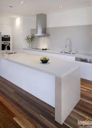 We offer handleless gloss kitchen designs , which is ideal for those who like to add a modern twist to a truly classic design. White Gloss Kitchen With Grey Worktops And Splashback And Wood Floors White Gloss Kitchen Modern Kitchen Modern Kitchen Design