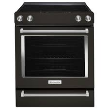 Kseg700ebs In Black Stainless Steel With Printshield Tm Finish By Kitchenaid In Bellingham Ma 30 Inch 5 Element Electric Slide In Convection Range Black S Convection Range Kitchen Aid Slide In Range