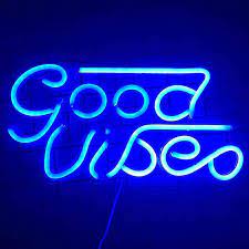 Art Neon 8 15 Inch X 16 1 Inch Good Vibes Wall Light In Blue Bed Bath Beyond Light Blue Aesthetic Blue Aesthetic Dark Blue Aesthetic Pastel