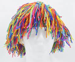 Yarn Wig Clown Hair For Halloween Funny Party Hat Handmade Clown Wig Costume Accessory Clown Hair Yarn Wig Clown Halloween Costumes