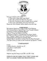 You can add this list along with your letter and include the following: Hogwarts Acceptance Letter Printable Demisiriusly