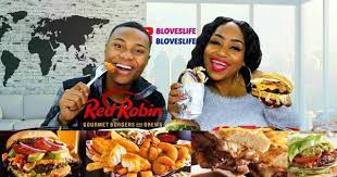 Mukbang Red Robin Wedgie Burger And Island Heat Wings Youtube Red Robin Burgers Food Burger