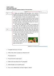 Terjawab • terverifikasi oleh ahli. Report Text Tiger Worksheet