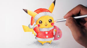 More following on from step 1, you are going to add the ears on. How To Draw Pikachu Merry Christmas Cute Version Youtube