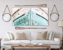 Nautische Decor Strand Decor Klaar Om Te Verzenden Aqua Etsy Aqua Decor Coastal Farmhouse Decor Coastal Dining Room
