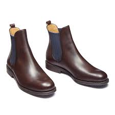 Chelsea boots en cuir pleine fleur marron jules & jenn. Detail D Une Fiche Produit