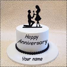 Birthday Cake For Wife With Quotes Happy 1st Anniversary Cake With Name Marriage Anniversary Cake Happy Anniversary Cakes Wedding Anniversary Wishes