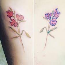 Best Friend Alstroemeria Watercolor Tattoos Friendship Tattoos Matching Tattoos Tattoos