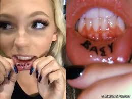 Inner lip tattoos are a growing a tattoo on the inner lip can be a secret shared only with those who you want to know about it. Jordyn Jones 5 Tattoos Meanings Steal Her Style