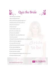 To polish her horse's saddle. Quiz The Bride Free Hen Party Game Hen Party Superstore