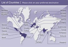 Medjourneys Map Of Medical Tourism Destinations Medical Tourism Travel And Tourism Tourism