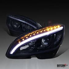 Awesome Amazing 2008 2011 Mercedes Benz W204 C Class Led Glossy Black Projector Headlights Pair 2017 2018 Autos