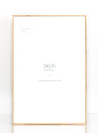 Natural Solid Oak Poster Frame To Fit Our 24x36 Inches Or 61x91 Cm Modern Minimalist Prints Add That Fi Wood Gallery Frames Unique Wall Art Decor Poster Frame