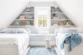 With the right color, wall decoration and design ideas you can create a nice, cozy atmosphere. Kids Bedroom Sloped Ceilings Design Ideas