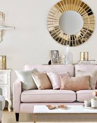 Neutral Living Room With Rose Gold And Pink Accents The Room Edit Gold Living Room Living Room Color Schemes Neutral Living Room