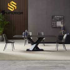 The dining room table serves as the anchor for your space's style, so make sure you have one you love. China Modern Unique Large Slate Black Metal Marble Dining Room Table China Special Dining Tables Home Furniture Set