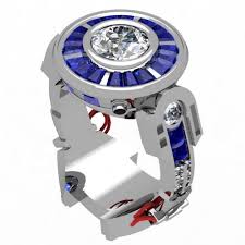 A notched wedding band is very similar—instead of curving around the outside edge of your engagement ring, the band has a small dip in the center. 22 Pop Culture Engagement Rings