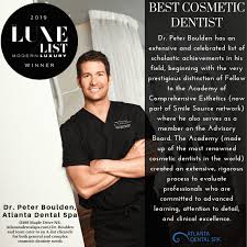 1) discoloured teeth due to many factors such as tetracycline staining, fluorosis, amelogenesis imperfect, age and others 2) restoring fractured and worn teeth 3) abnormal tooth morphology … Dr Peter Boulden Atlanta Dental Spa