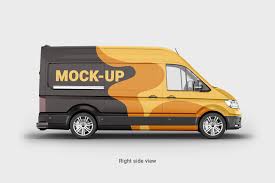 Van Mockup Van Vintage Business Cards Simple Camera