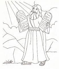 Make a printable take home booklet of the ten commandments for children. Moses And The Ten Commandments Coloring Page Google Search Sunday School Coloring Pages Bible Coloring Pages Bible Coloring