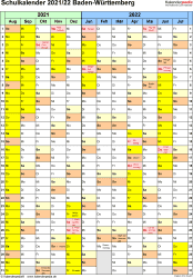Unser ferienkalender 2021 für alle bundesländer in österreich. Schulkalender 2021 2022 Baden Wurttemberg Fur Pdf