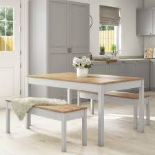 There's no point in trying to deny it: Emerson Grey Pine Dining Table With 2 Grey Dining Benches Bun Emr002ga 77063 Ebay