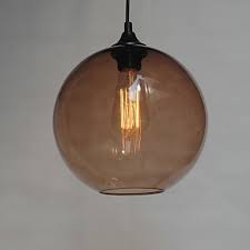 Modern Glass Pendant Light In Round Brown Bubble Design Lighting Pop