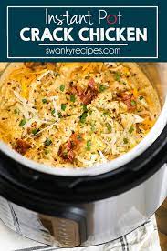 Add the instant pot bbq chicken to your favorite corn or flour tortillas or crunchy taco shells with shredded cheddar cheese, shredded lettuce and diced tomatoes. Instant Pot Crack Chicken Swanky Recipes