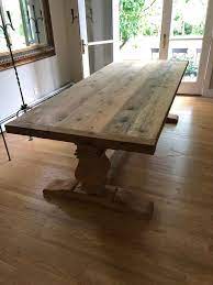 If you don't need something quite so rugged check out the eastern rustic tables constructed of beautifully grained hardwood indigenous to india. Super Large Wonderfully Rustic Handcrafted Trestle Farm Table Dining Table At 1stdibs