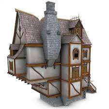 Medieval Building 20 Tavern 3d Model Medieval Medieval Houses Paper Architecture