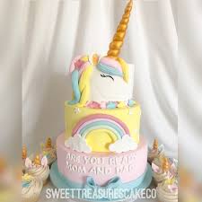 Babyshower Made This Unicorn Themed Babyshower Cake I Hope Mom And Dad Are Now Ready Sweettreasur Celebration Cakes Cake Co Cake