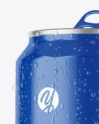 Download Aluminium Can With Glossy Finish Water Drops Mockup In Can Mockups On Yellow Images Object Mockups PSD Mockup Templates