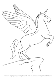 Draw outlines for arm, leg & tail. Learn How To Draw A Unicorn With Wings Unicorns Step By Step Drawing Tutorials