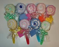Washcloth Lollipop Baby Shower Favor Gift