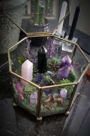 Crystal Garden Crystal Terrarium Healing Crystals Terrarium Kit Raw Crystals And Stones Altar Decor Wiccan Pagan Witch In 2020 Witchy Decor Wiccan Decor Witch Decor
