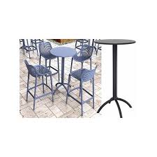 Livré avec les 4 tabourets solidaires. Lot De 2 Mange Debout Polypropylene Nice Diam 60 Cm