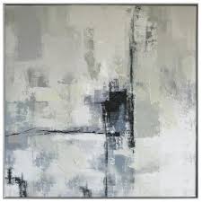 5 out of 5 stars. Abstract Skyline Framed Canvas Painting Art 1000 X 1000 Blue Grey