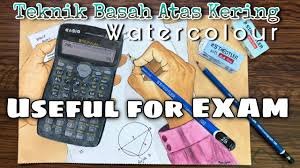 Maksud kering di sini bukanlah sebagai mana kain kering di sidaian tetapi warna yang melekat pada berus tidak banyak. Teknik Basah Atas Kering Watercolour Useful In Exam Youtube