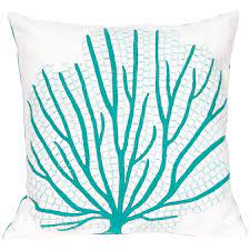 4.8 out of 5 stars with 108 ratings. Visions Iii Coral Fan Aqua 20 Square Outdoor Throw Pillow 9m504 Lamps Plus