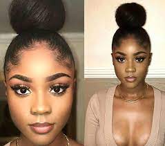 Beautiful Make Up And Simple Top Bun Kaisercoby Black Hair Information High Bun Hairstyles Hair Styles Bun Hairstyles