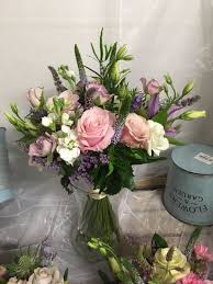 Natural Hand Tied Bridal Bouquet Of Pink Lilac And Ivory In 2020 Flower Bouquet Wedding Hand Tied Bridal Bouquet Wedding Flower Packages