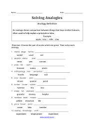 Englishlinx Com Analogy Worksheets Aula