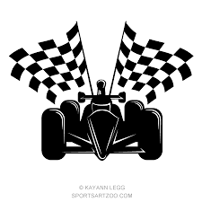 Indy Style Racing Car With Checkered Flags Sportsartzoo Checkered Flag Flag Racing