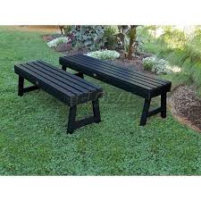 Enjoy free shipping on most stuff, even big stuff. Highwood 4 Weatherly Backless Outdoor Bench Eco Friendly Synthetic Wood In Black Outdoor Backless Bench Garden Bench Outdoor Bench