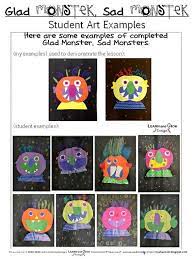 Glad monster sad activities sketch coloring page. Pin On Preschool